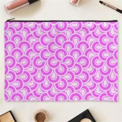 Retro Mirror Pattern Pink Cosmetic Bag (xxxl) 