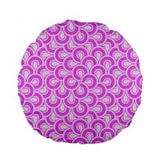 Retro Mirror Pattern Pink Standard 15  Premium Round Cushions