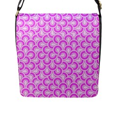 Retro Mirror Pattern Pink Flap Messenger Bag (l) 