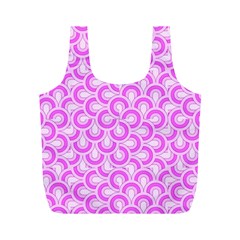 Retro Mirror Pattern Pink Full Print Recycle Bags (m) 