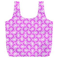 Retro Mirror Pattern Pink Full Print Recycle Bags (l) 