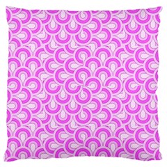 Retro Mirror Pattern Pink Large Flano Cushion Cases (one Side) 