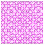 Retro Mirror Pattern Pink Large Satin Scarf (Square) Front