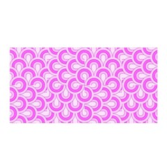 Retro Mirror Pattern Pink Satin Wrap