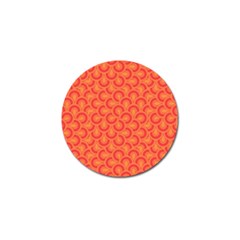 Retro Mirror Pattern Red Golf Ball Marker by ImpressiveMoments