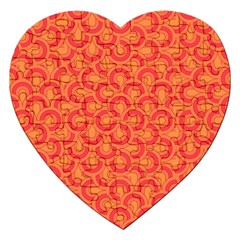 Retro Mirror Pattern Red Jigsaw Puzzle (heart)