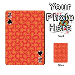 Retro Mirror Pattern Red Playing Cards 54 Designs 