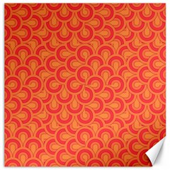 Retro Mirror Pattern Red Canvas 12  X 12  