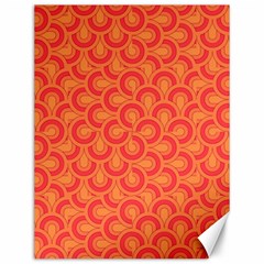 Retro Mirror Pattern Red Canvas 12  X 16  