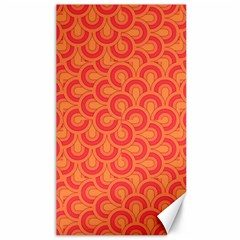 Retro Mirror Pattern Red Canvas 40  X 72  