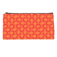 Retro Mirror Pattern Red Pencil Cases