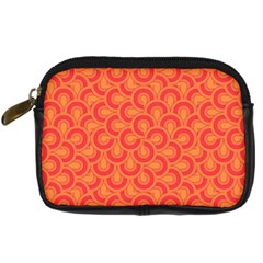 Retro Mirror Pattern Red Digital Camera Cases by ImpressiveMoments