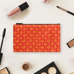 Retro Mirror Pattern Red Cosmetic Bag (small)  by ImpressiveMoments