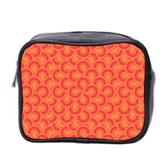 Retro Mirror Pattern Red Mini Toiletries Bag 2-side