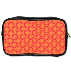 Retro Mirror Pattern Red Toiletries Bags by ImpressiveMoments