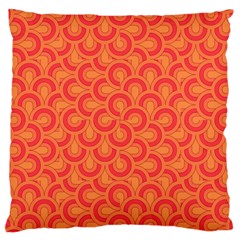 Retro Mirror Pattern Red Large Cushion Cases (two Sides) 