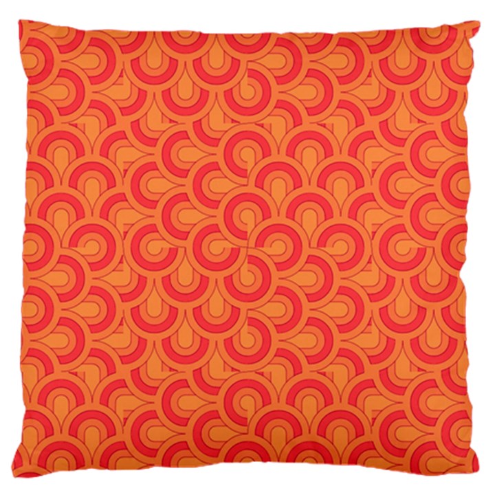 Retro Mirror Pattern Red Large Cushion Cases (Two Sides) 