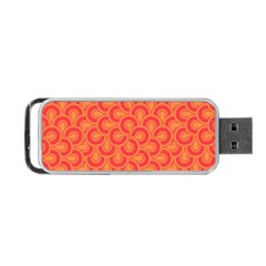 Retro Mirror Pattern Red Portable Usb Flash (one Side)