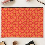 Retro Mirror Pattern Red Cosmetic Bag (XXXL)  Back