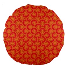 Retro Mirror Pattern Red Large 18  Premium Round Cushions