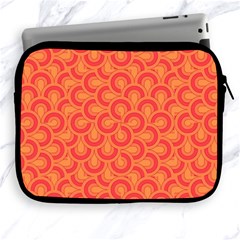 Retro Mirror Pattern Red Apple Ipad 2/3/4 Zipper Cases