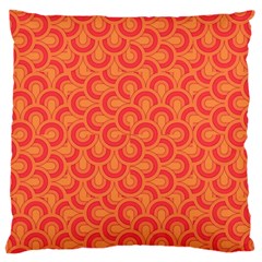 Retro Mirror Pattern Red Large Flano Cushion Cases (one Side) 