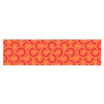 Retro Mirror Pattern Red Satin Scarf (Oblong) Front