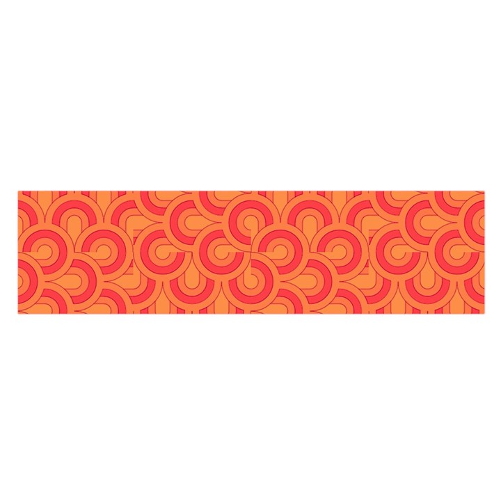 Retro Mirror Pattern Red Satin Scarf (Oblong)