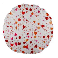 Heart 2014 0603 Large 18  Premium Flano Round Cushions