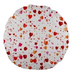 Heart 2014 0603 Large 18  Premium Flano Round Cushions Front