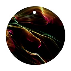 Glowing, Colorful  Abstract Lines Ornament (round) 