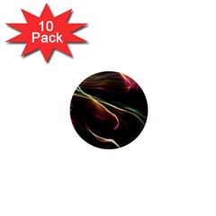 Glowing, Colorful  Abstract Lines 1  Mini Magnet (10 Pack)  by FantasyWorld7