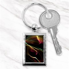 Glowing, Colorful  Abstract Lines Key Chains (rectangle)  by FantasyWorld7