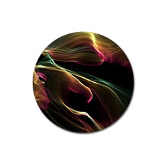 Glowing, Colorful  Abstract Lines Magnet 3  (round)