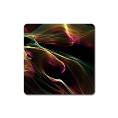 Glowing, Colorful  Abstract Lines Square Magnet by FantasyWorld7