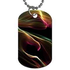 Glowing, Colorful  Abstract Lines Dog Tag (two Sides)