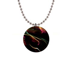 Glowing, Colorful  Abstract Lines Button Necklaces