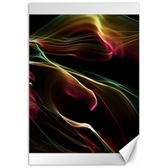 Glowing, Colorful  Abstract Lines Canvas 12  X 18  