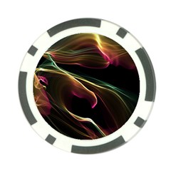 Glowing, Colorful  Abstract Lines Poker Chip Card Guards