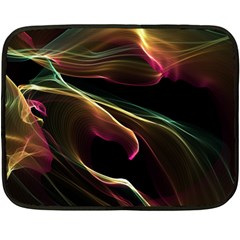 Glowing, Colorful  Abstract Lines Double Sided Fleece Blanket (mini) 