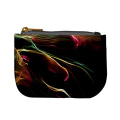 Glowing, Colorful  Abstract Lines Mini Coin Purses