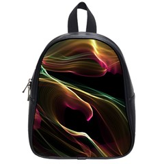 Glowing, Colorful  Abstract Lines School Bags (small) 