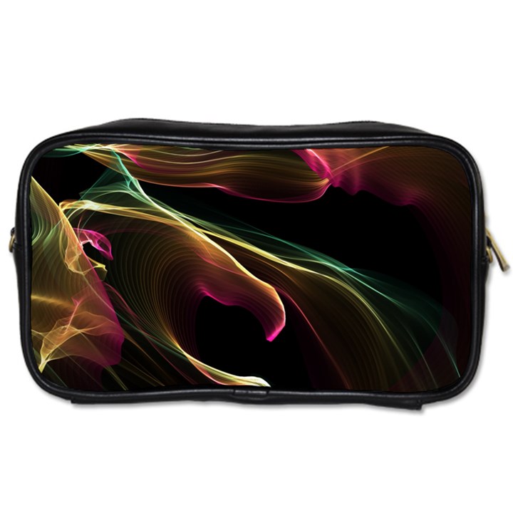 Glowing, Colorful  Abstract Lines Toiletries Bags 2-Side