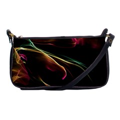 Glowing, Colorful  Abstract Lines Shoulder Clutch Bags by FantasyWorld7