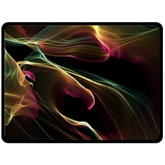 Glowing, Colorful  Abstract Lines Fleece Blanket (large) 