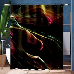 Glowing, Colorful  Abstract Lines Shower Curtain 60  X 72  (medium) 