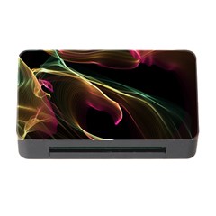 Glowing, Colorful  Abstract Lines Memory Card Reader With Cf