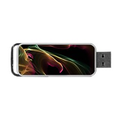 Glowing, Colorful  Abstract Lines Portable Usb Flash (one Side)