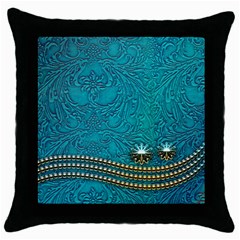 Wonderful Decorative Design With Floral Elements Throw Pillow Cases (black)