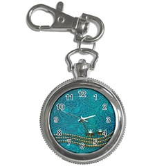 Wonderful Decorative Design With Floral Elements Key Chain Watches